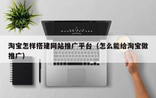 吴忠淘宝怎样搭建网站推广平台（怎么能给淘宝做推广）